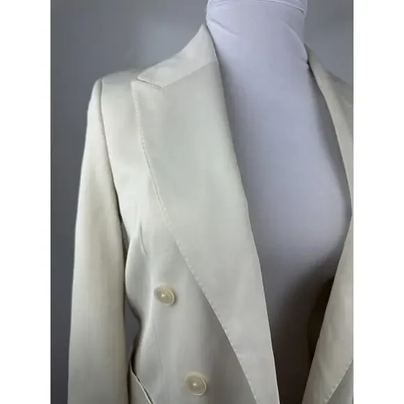 BR Manifattura Emmetex Italian Crepe Double Breasted Blazer Jacket Oversized 2 - Picture 8 of 16